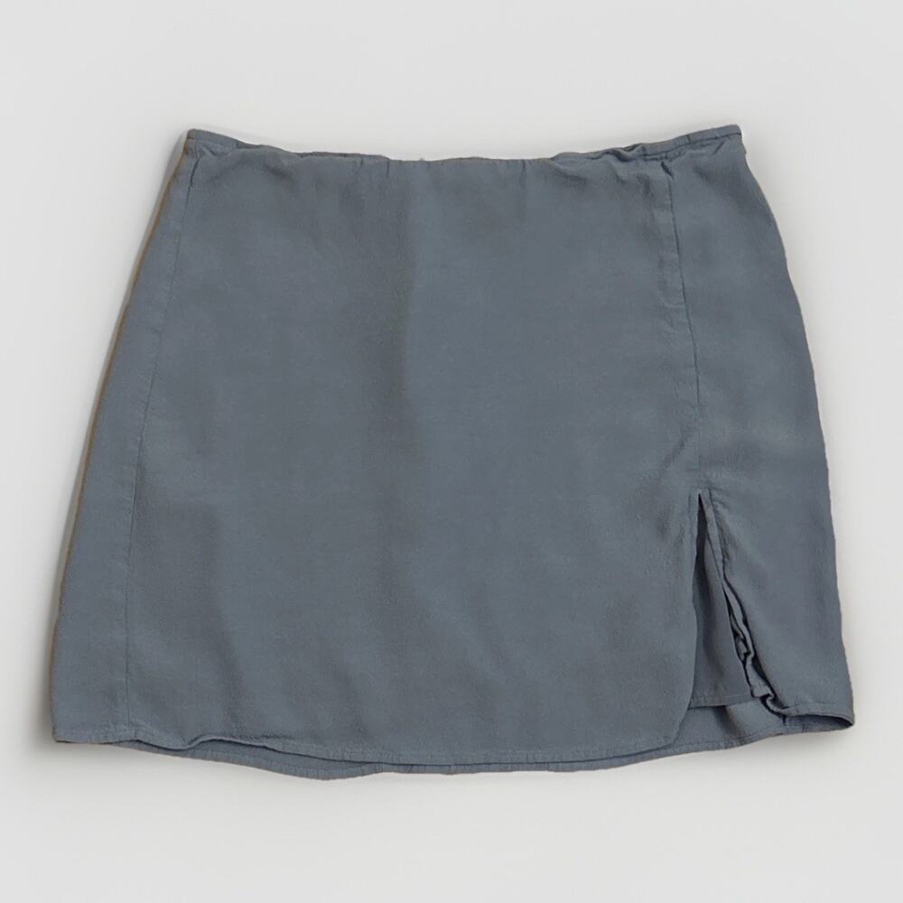 Aritzia Sunday Best Mini Skirt Womens 6 Blue Flowy Crepe Lined Fairy Feminine